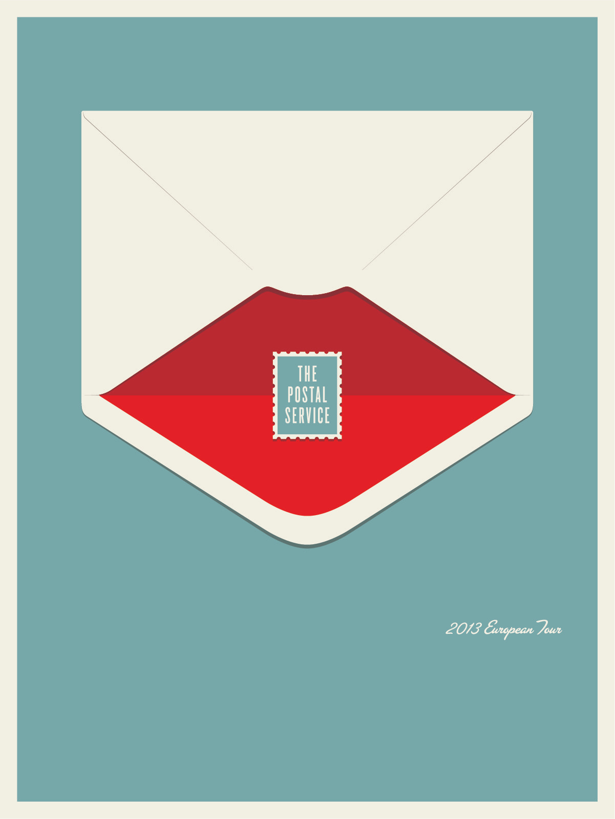 Jason Munn poster for The Postal Service