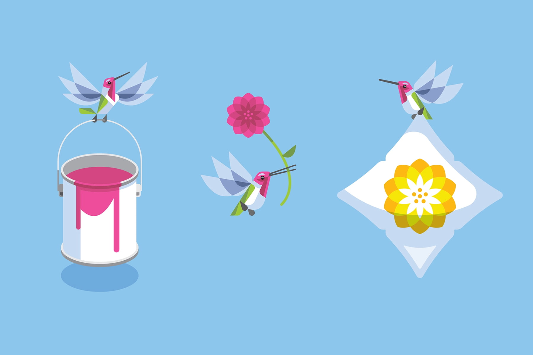 Josh Brill • Hummingbird illustrations for Lowes