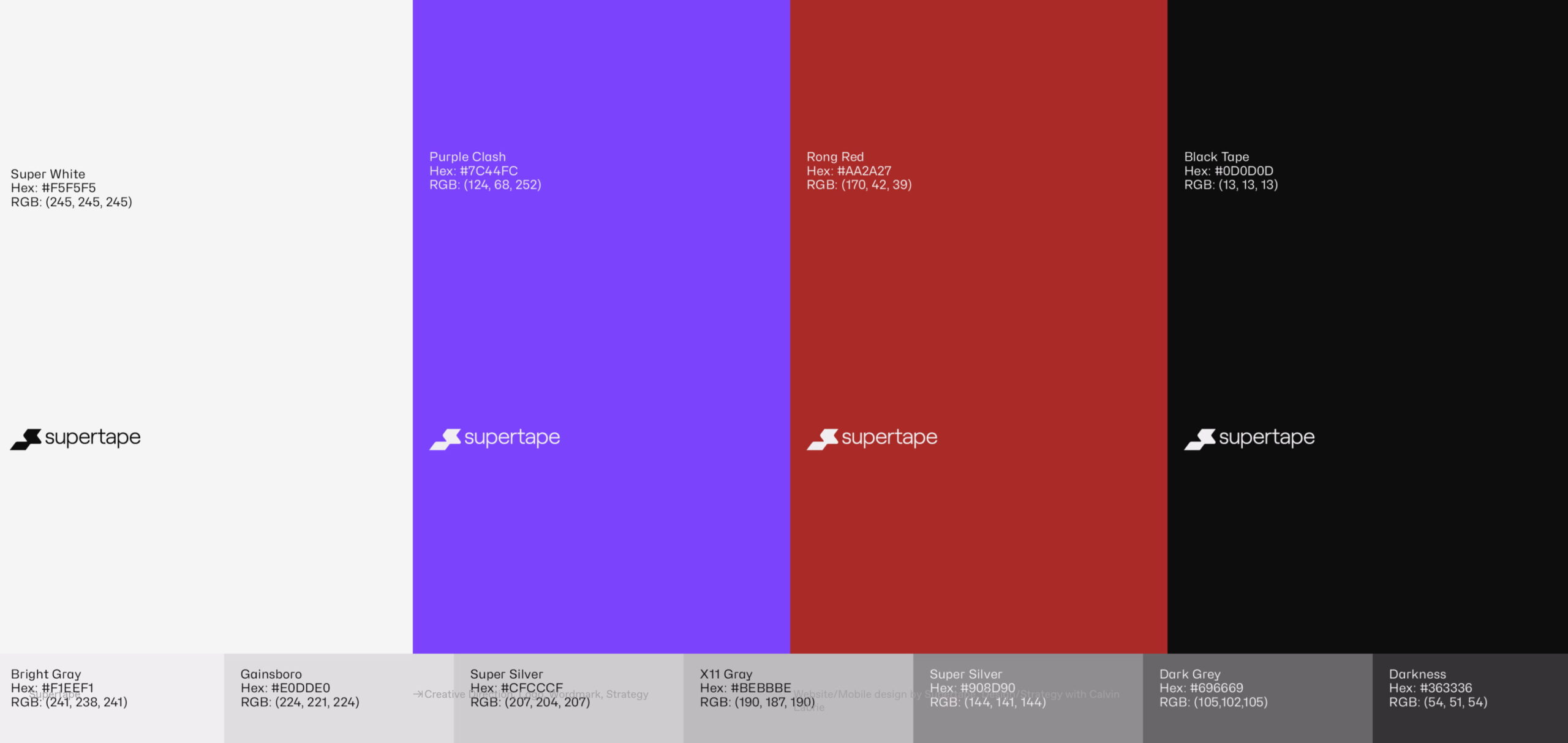 • Supertape color guide Michael Cina • Supertape color guide